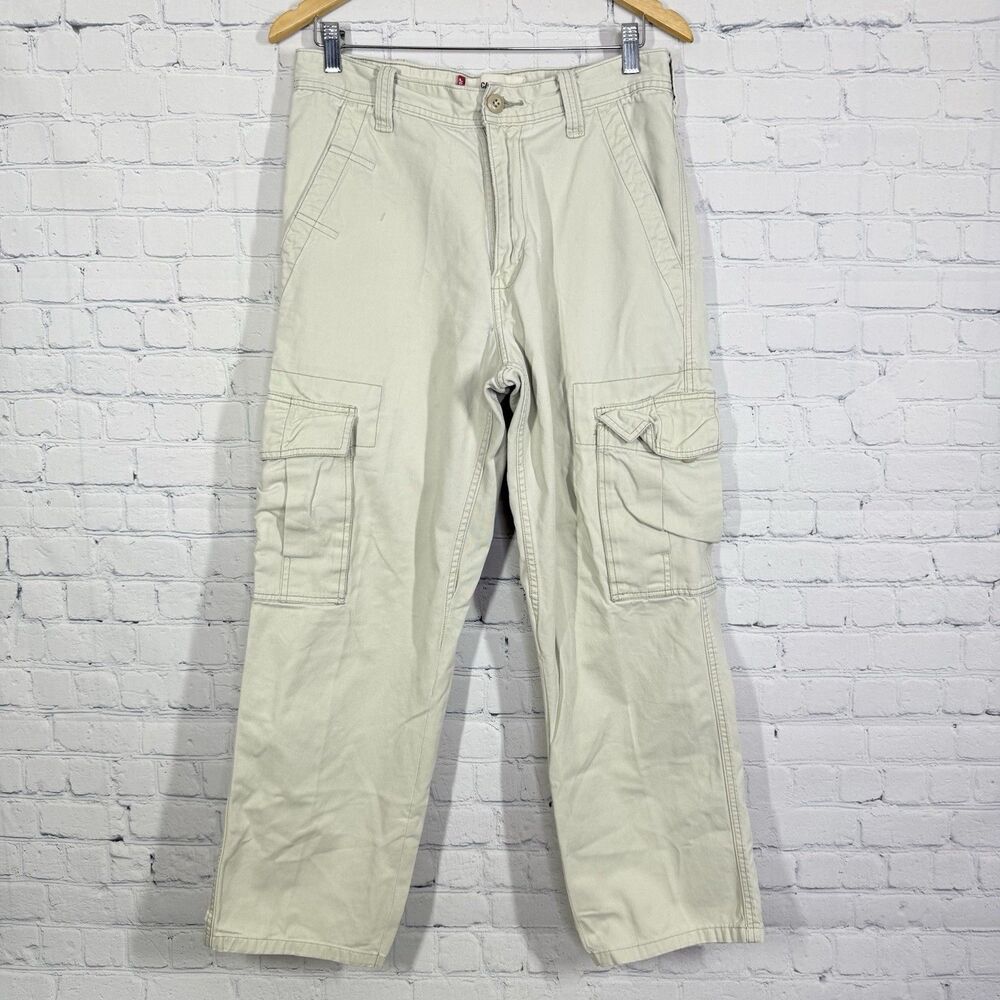 Vintage Y2K Levi's Cargo Pants Men Size 30x32 Beige Baggy Loose Straight Hip Hop